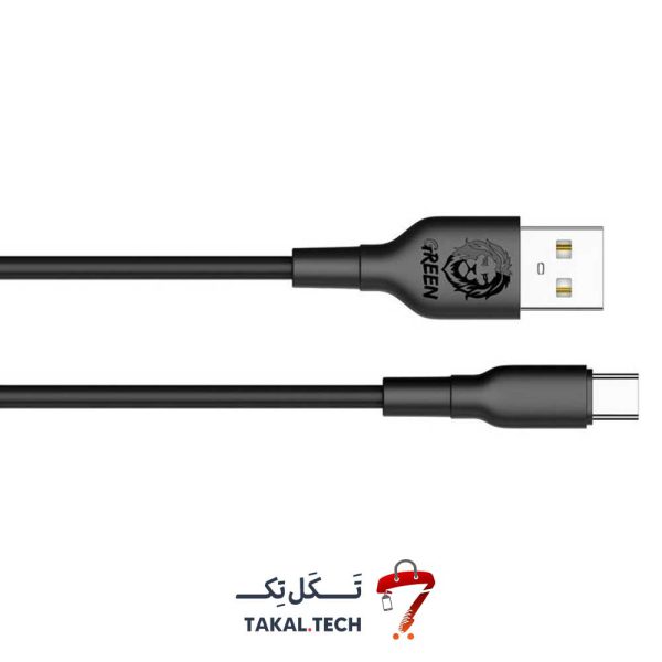 کابل شارژ گرین لاین 3مترGreen Lion USB-A to Type-C TPE Cable